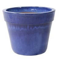 Pot basis glazed d38h30 blauw