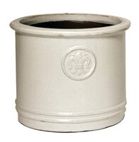 Pot bloem cylinder d24h19cm ant wit