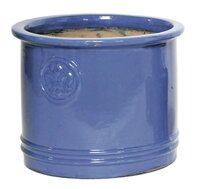 Pot bloem cylinder s d20h14cm blauw