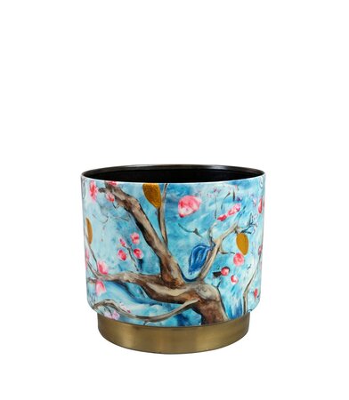 Pot blossom d17h15cm blauw
