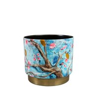 Pot blossom d18h16cm blauw