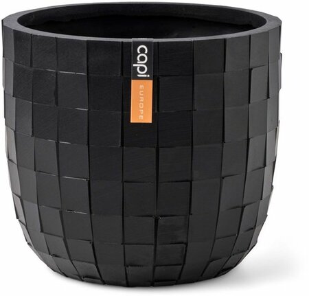 Pot bol blocks d9h8cm zwart