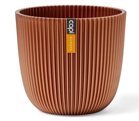 Pot bol groove 13x12 metallic koper