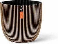 Pot bol groove d16.5h15cm zwart/gd