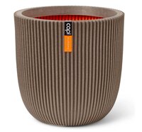 Pot bol groove nl d43h41cm taupe