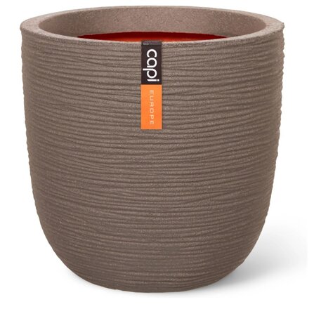 Pot bol rib nl d43h41cm taupe