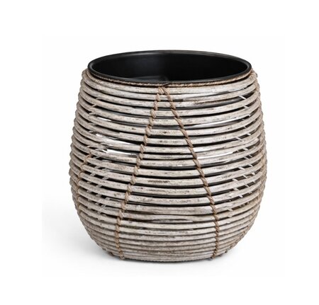 Pot cancun d19h19cm l.grijs