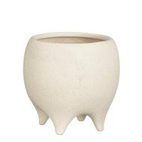 Pot cato op voet d17.5h17cm beige