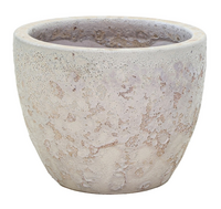 Pot egg antiek d30h25cm antiek wit