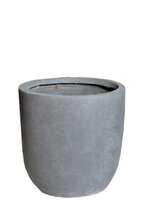 Pot egg clayfibre d25h25cm grijs S