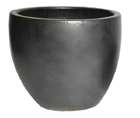 Pot egg d23h19cm mat zwart