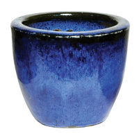 Pot egg d31h25cm blauw