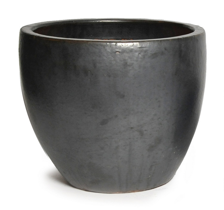 Pot egg d31h25cm mat zwart