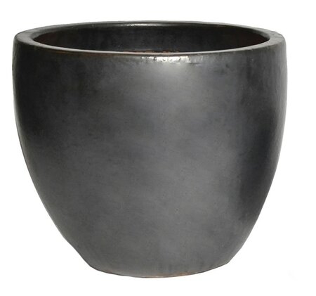Pot egg d41h33cm mat zwart