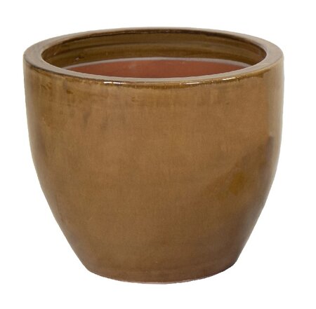 Pot egg glazuur d22h21cm geel