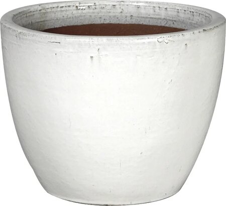 Pot egg glazuur d23h19cm wit