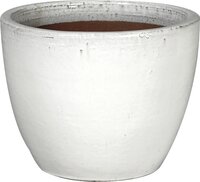 Pot egg glazuur d23h19cm wit