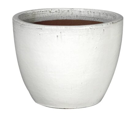 Pot egg glazuur d31h25cm wit