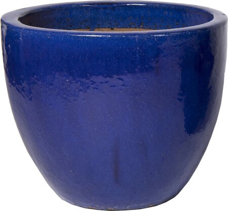 Pot egg glazuur klein d23h18 blauw
