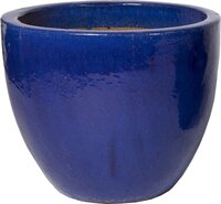 Pot egg glazuur klein d23h18 blauw