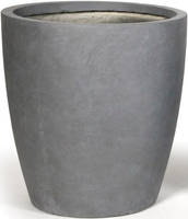 Pot egg hoog clay fibre Dia50 H56 CM antraciet grijs - afbeelding 2