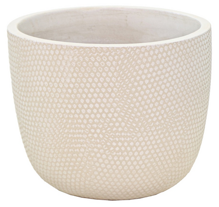 Pot egg lex raster d26h22cm ivoor