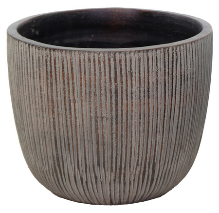 Pot egg lex streep d21h17cm mokka