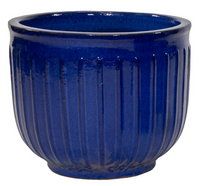 Pot egg streep d54h45cm blauw