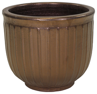 Pot egg streep d54h45cm brons