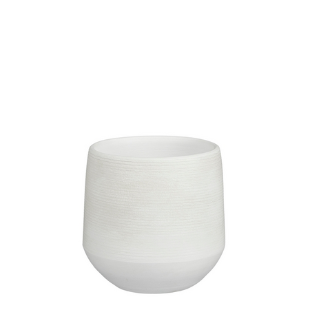Pot evora d19h18cm off white