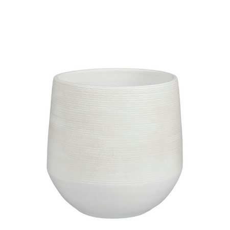 Pot evora d24h23cm off white