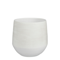 Pot evora d24h23cm off white