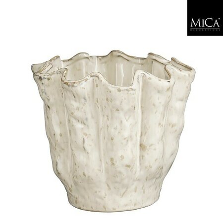 Pot fenne d23h21cm off white