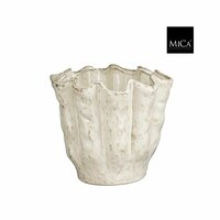 Pot fenne d26h27.5cm off white