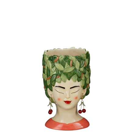 Pot funny dame l12b12h20.5cm groen