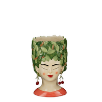 Pot funny dame l12b12h20.5cm groen