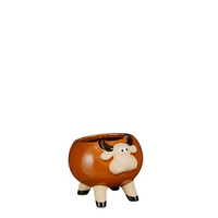 Pot funny koe l9,50b11h9cm bruin