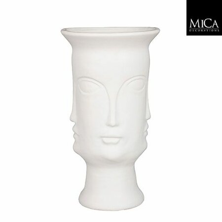 Pot gezicht d19.5h35cm wit