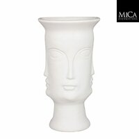 Pot gezicht d19.5h35cm wit