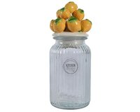 Pot glas d11l11b111h27cm geel