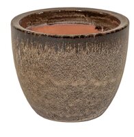 Pot glazuur egg d30h26 bruin