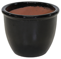 Pot hp001 glans d30h25cm zwart