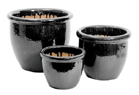 Pot hp001 glans d50h39 zwart L