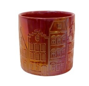 Pot jille houses d7h8cm rood