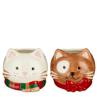Pot kat l14b14h12.5cm bruin a2