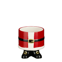 Pot kerstman d9.5h10cm rood