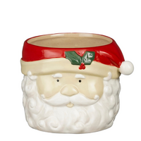 Pot kerstman l15.5b13.5h11.5cm rood