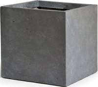 Pot kubus cf b44h38cm auth grijs - afbeelding 2