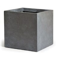 Pot kubus cf b65 - h53cm auth grijs