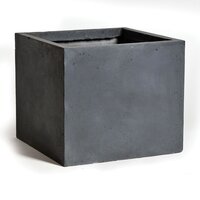 Pot kubus clay fibre B23 H23 CM lood